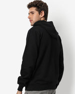 Campus Sutra Men's Solid Printed Regular Fit Sweatshirt With Hoodie For Winter | Full Sleeve | Cotton Sweatshirt | Casual Sweatshirt | Western Stylish Sweatshirt For Men