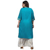Instafab Takeaways Plus Size Women Self Design Stylish Casual(Kurta Set) Ethnic Wear