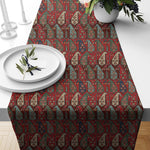 Traditional Ambi Printed Cotton Canvas 6 Seater Table Runner ( 13 x 72 Inches)