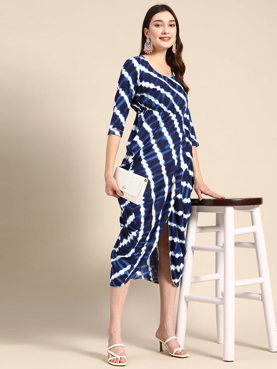 Overlap Midi Dress