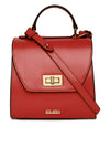 Kleio Glade Solid Color Top Handle Structured Handbag for Women Girls