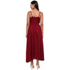 Aawari Rayon Front Open Gown For Girls and Women Maroon