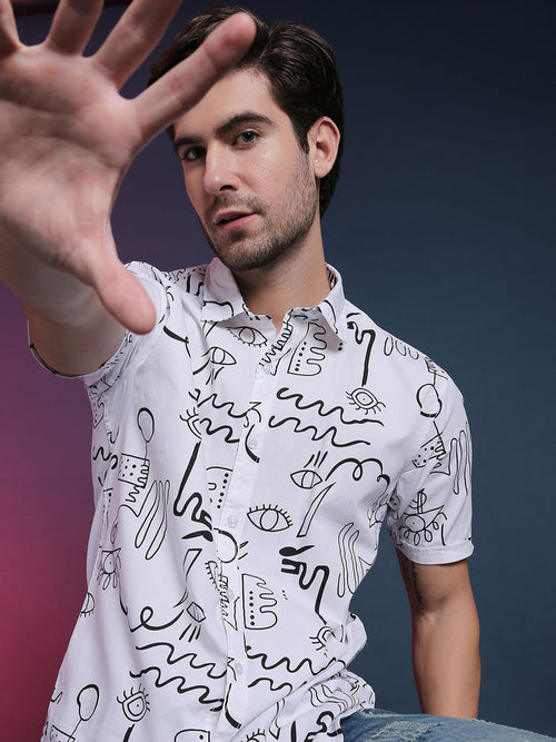 Campus Sutra Designed Men Stylish Casual Shirt