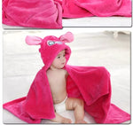 Brandonn Little Loves Supersoft Premium Hooded Wrapper Cum Baby Bath Towel for Babies Pack of 2