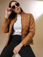 Campus Sutra Women Solid Stylish Belleza Casual Bomber Jacket