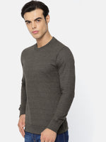 Solid Round Neck Cotton T-shirt Full Sleeves
