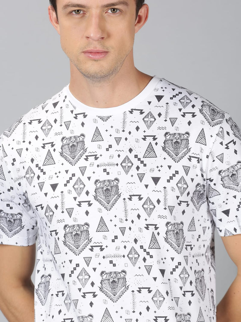 Men T-Shirt Printed Cotton Perfect Fit