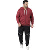 Instafab Story Ville Plus Men Solid Stylish Zipper Hooded Tracksuits