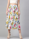 Floral Printed Pleated Skirt
