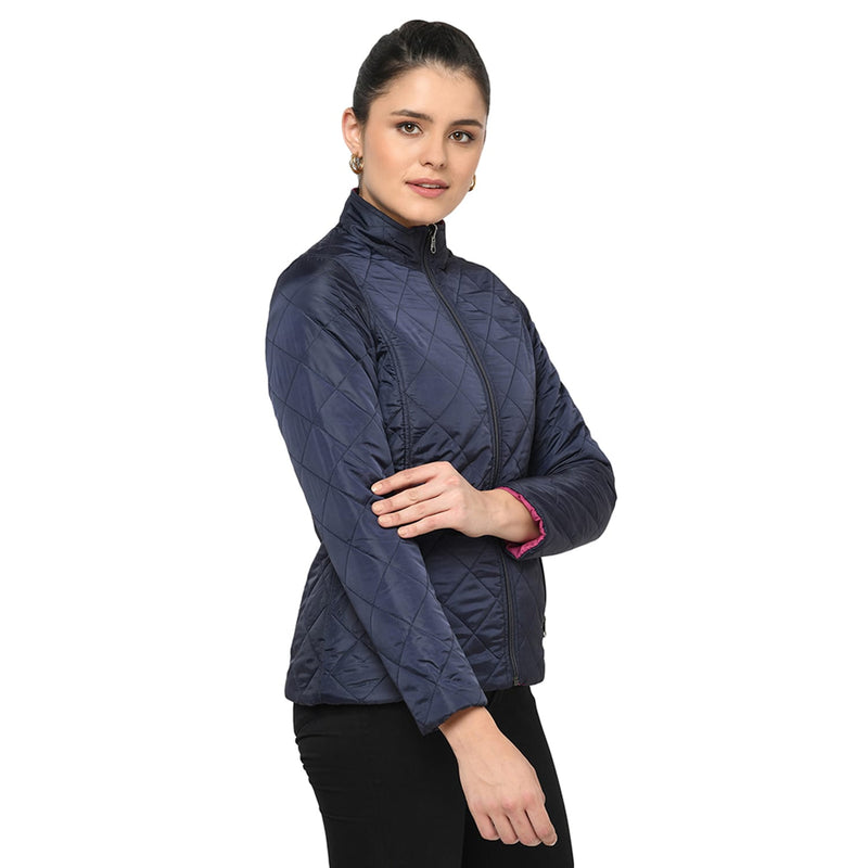 Trufit Blue & Plum Women's Full Sleeve Jacket