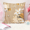 Set of 5 Yellow & Orange Floral Printed Square Cushion Covers