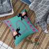 Set of 5 Teal & Red Elaphant Printed Square Cushion Covers