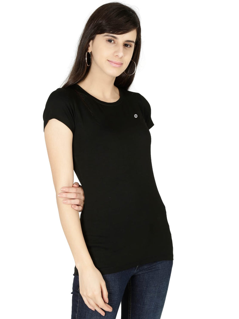 Feather Soft Boutique Women's Round Neck Solid Tshirt