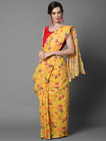 Sareemall Yellow Party Wear Georgette Sequence Work Saree With Unstitched Blouse