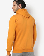 Campus Sutra Men's Mustard Yellow Fit With Hoodie For Winter Wear | Full Sleeve | Cotton Sweatshirt | Casual Sweatshirt For Man | Western Stylish Sweatshirt For Men