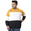 Instafab Shack Plus Men Colorblock Stylish Full Sleeve Hooded Casual Sweatshirts