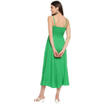 Aawari Rayon Bobbin Gown For Girls and Women Green