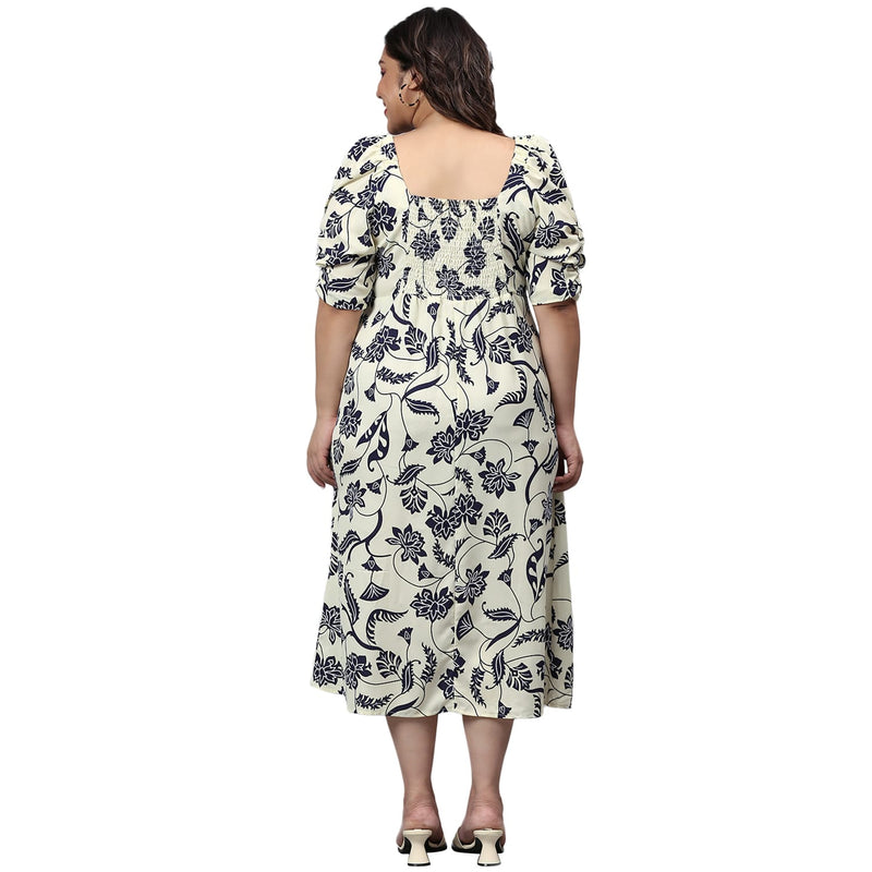 Instafab Pros Plus Size Women Floral Design Stylish Casual Dresses