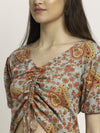 Aawari Rayon Printed Blouse Top For Girls and Women