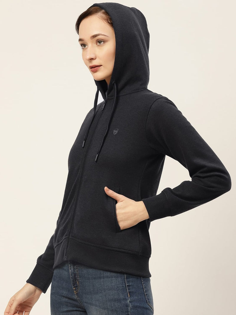Women Charcoal Hooded Sweatshirt