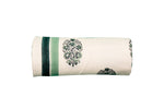 Abeer Pure Cotton Green Handblock Printed Unisex Adults Bath Towel -75 x 150 cm.
