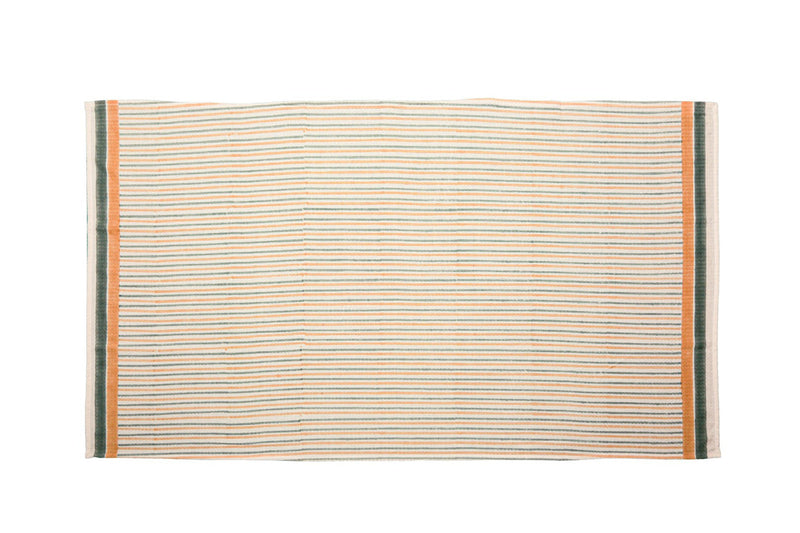 Abeer Pure Cotton Blue Handblock Printed Unisex Adults Bath Towel -75 x 150 cm.