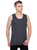 Bodycare Mens Thermal Tops Round Neck Sleeveless Pack Of 1-Charcoal Melange