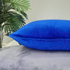 Soft Velvet Square Cushion Cover 16x16 Inches, Set of 5 (Royal Blue)