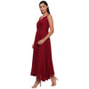 Aawari Rayon Front Open Gown For Girls and Women Maroon
