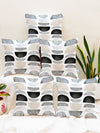 Set of 5 Black Marble Printed Square Cushion Covers