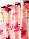 Home Sizzler 2 Piece 3D Flower Eyelet Polyester Curtain Set