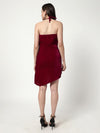 Velvet Coacktail Dress With Sequin Patch