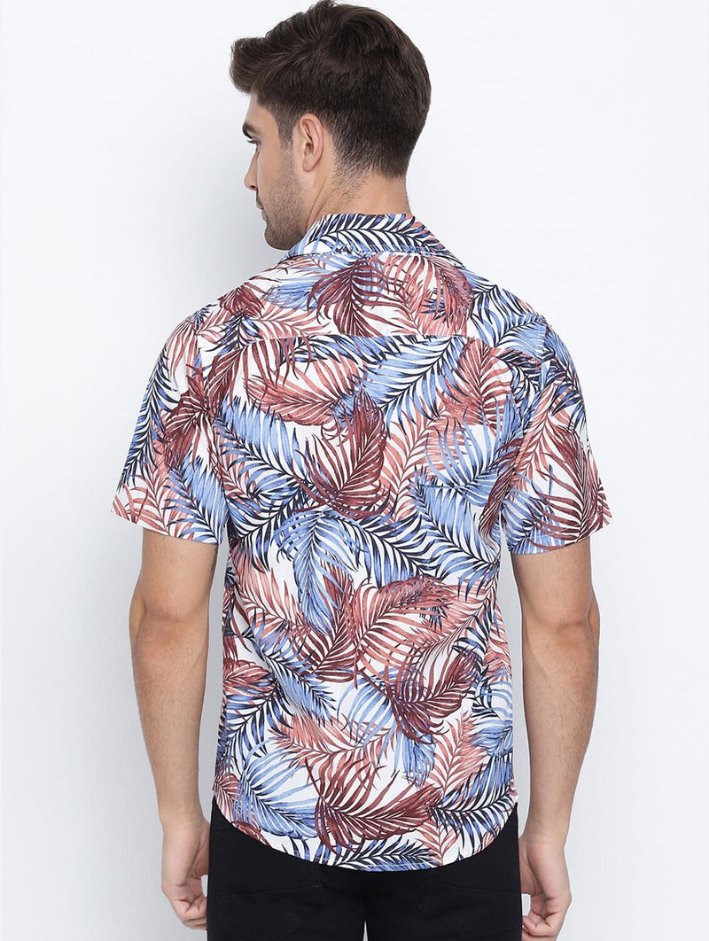 Modish Snazzy Tropical Printed Causal Men Shirt