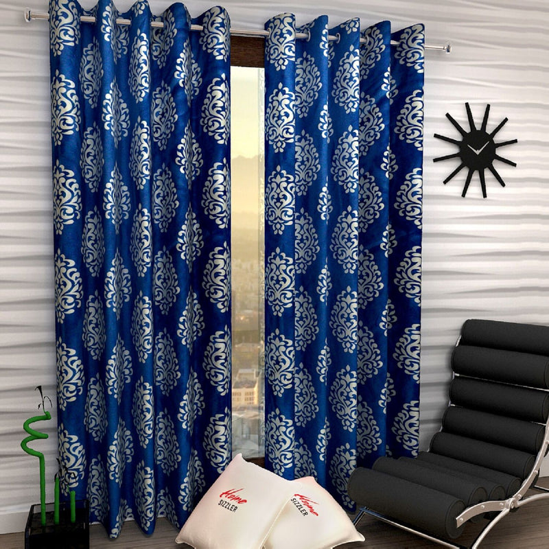 Home Sizzler 2 Piece Aon Eyelet Polyester Curtain Set