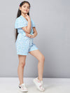 Girl's Expensive Printed Jumpsuit Blue