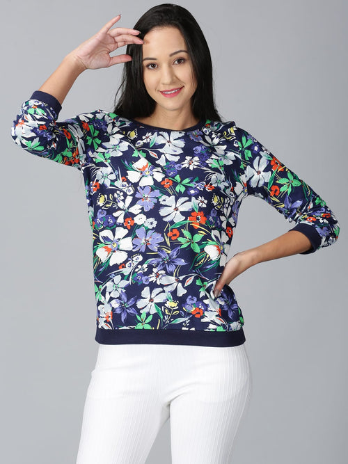 Women Designer Floral printed T-shirtRN 160 gsm