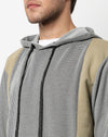 Campus Sutra Men's Black & White Checked Textured Regular Fit Sweatshirt With Cotton Sweatshirt | Casual Sweatshirt For Man | Western Stylish Sweatshirt For Men