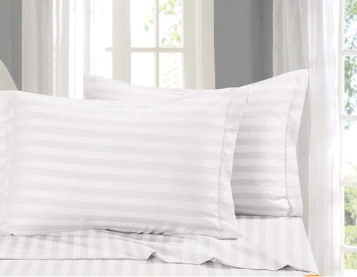 Satin Stripe Classic Hotel Quilt Cover - (Size -182x259 cm)