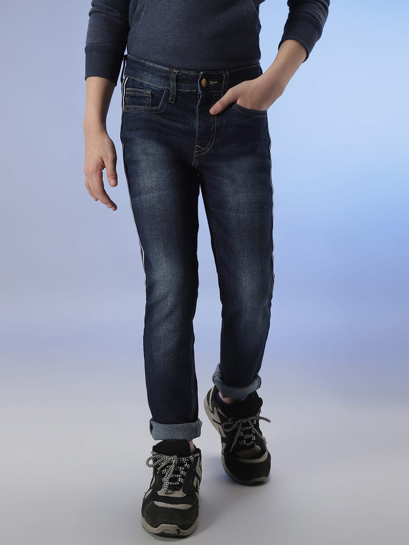 Instafab Short Sleeve Pros Boys Solid Stylish Casual Denim Jeans