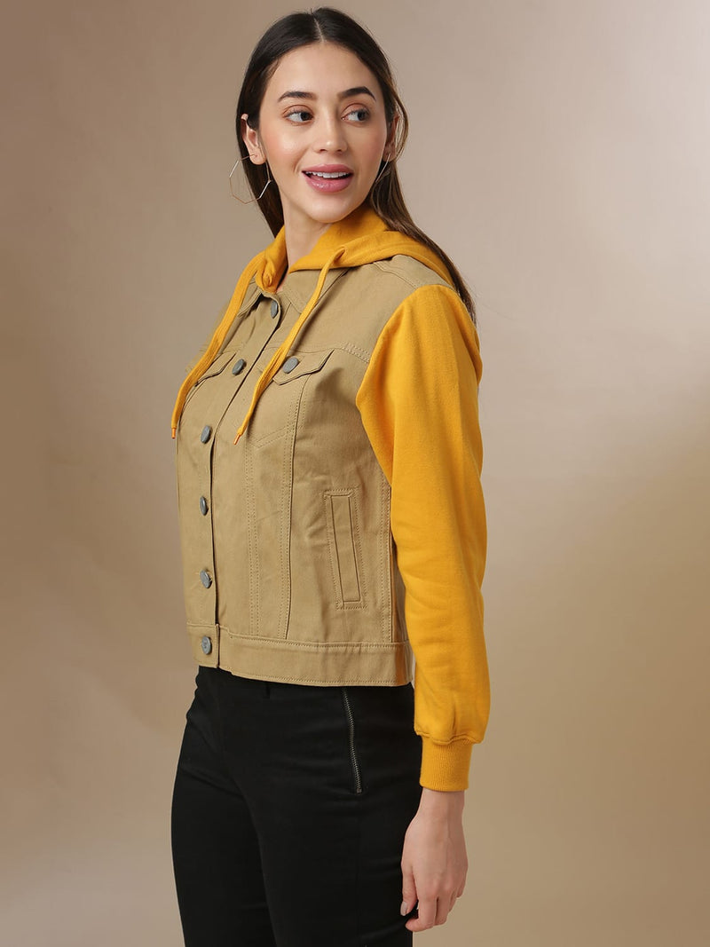 Women Fashionable Yellow Denim jacket Wholesale Manufacturer & Exporters  Textile & Fashion Leather Clothing Goods with we have provide customization  Brand your own