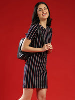 Campus Sutra Women Stylish Striped Design Bodycon San Casual Dresses