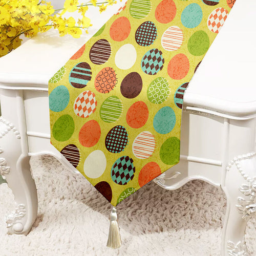 Easter Days Printed Cotton Quality Canvas 6 Seater Table Runner (13 x 72 Inches)