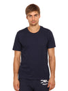 Navy Solid Round Neck Tees