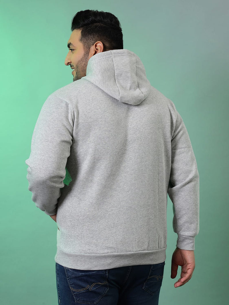 Instafab Addicts Plus Men Solid Stylish Full Sleeve Hooded Casual Sweatshirts