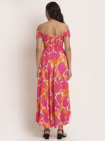 Aawari Rayon Elephsnt Printed Crop Gown For Women and Girls