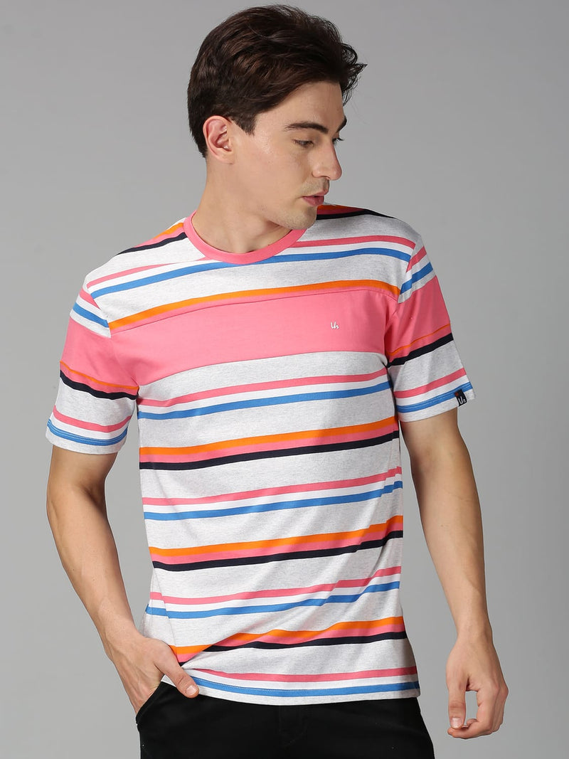 Men T-Shirt Stripes Cotton Admirox