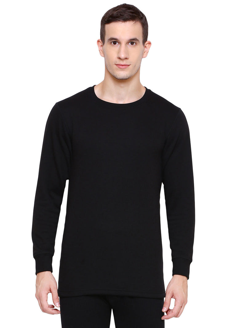 Bodycare Mens Thermal Tops Round Neck Full Sleeves Pack Of 1-Black
