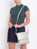 Kleio Clemmy?? Stylish Lightweight Tassel PU Leather Cross Body Side Sling Handbag Purse For Women Girls Ladies