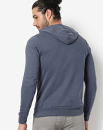 Campus Sutra Men's Solid Dark Grey Printed Regular Fit Sweatshirt With Hoodie For Winter Wear | Full Sleeve | Cotton Sweatshirt | Casual Sweatshirt For Man | Western Stylish Sweatshirt For Men