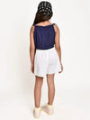 Jelly Jones Navy Flower emblished Top with White Shorts